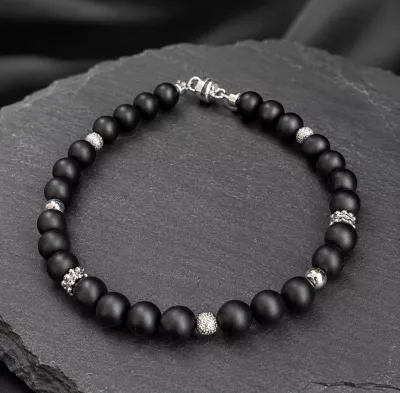 NÁRAMEK ČERNÝ ONYX matný