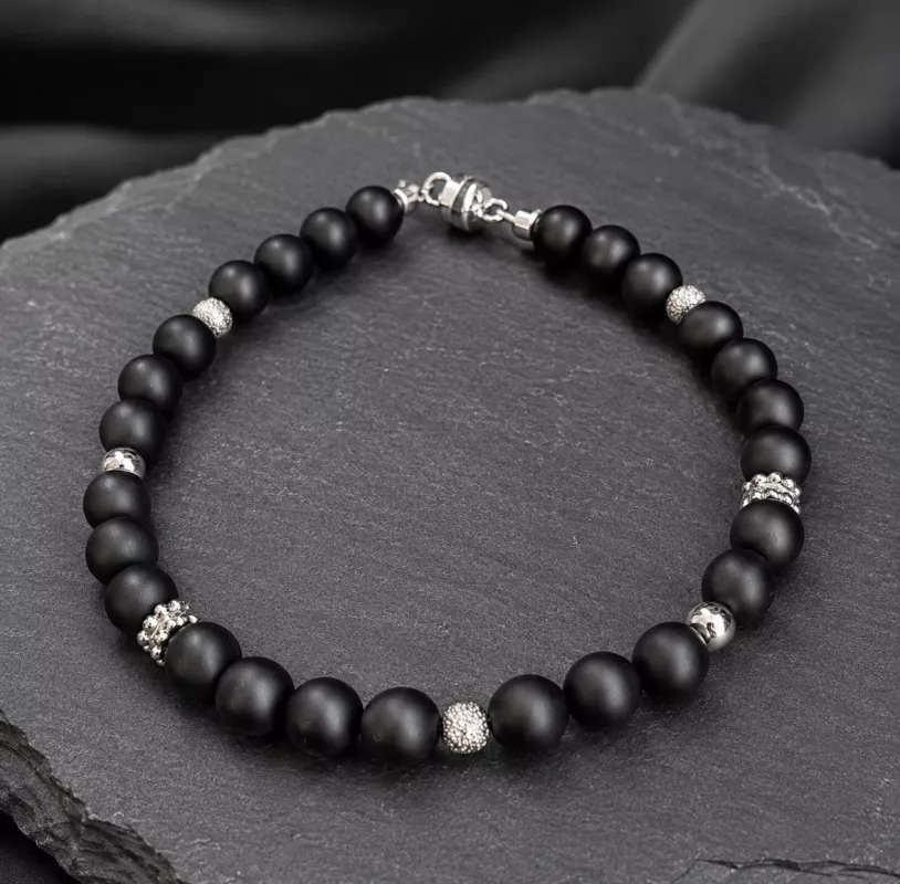 NÁRAMEK ČERNÝ ONYX matný