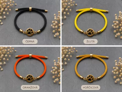 PAW | černá, žlutá, oranžová, hořčicová